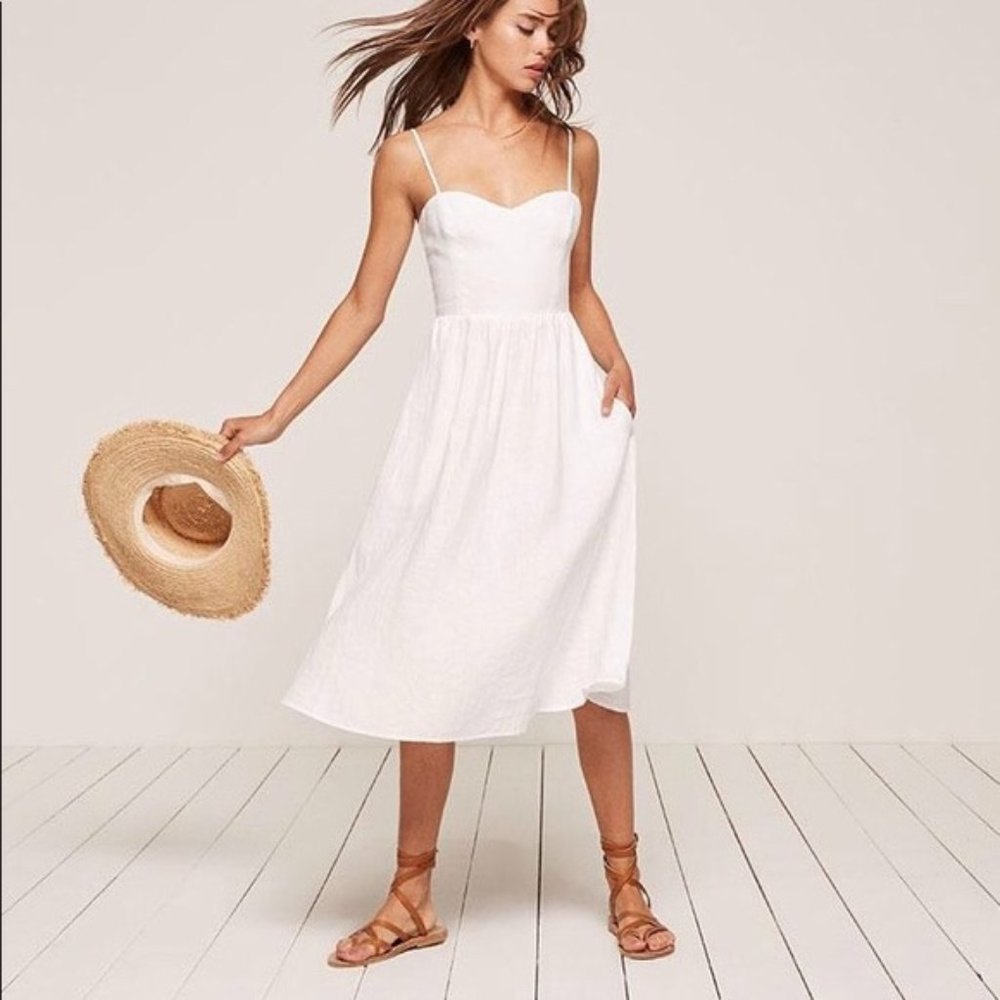 Reformation Olivia Linen Dress  (size 10)